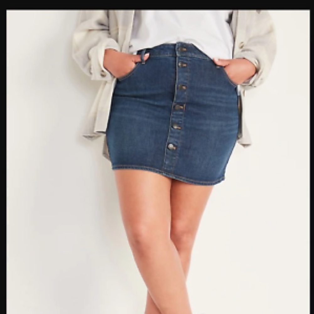 Button Down Mini Skirt